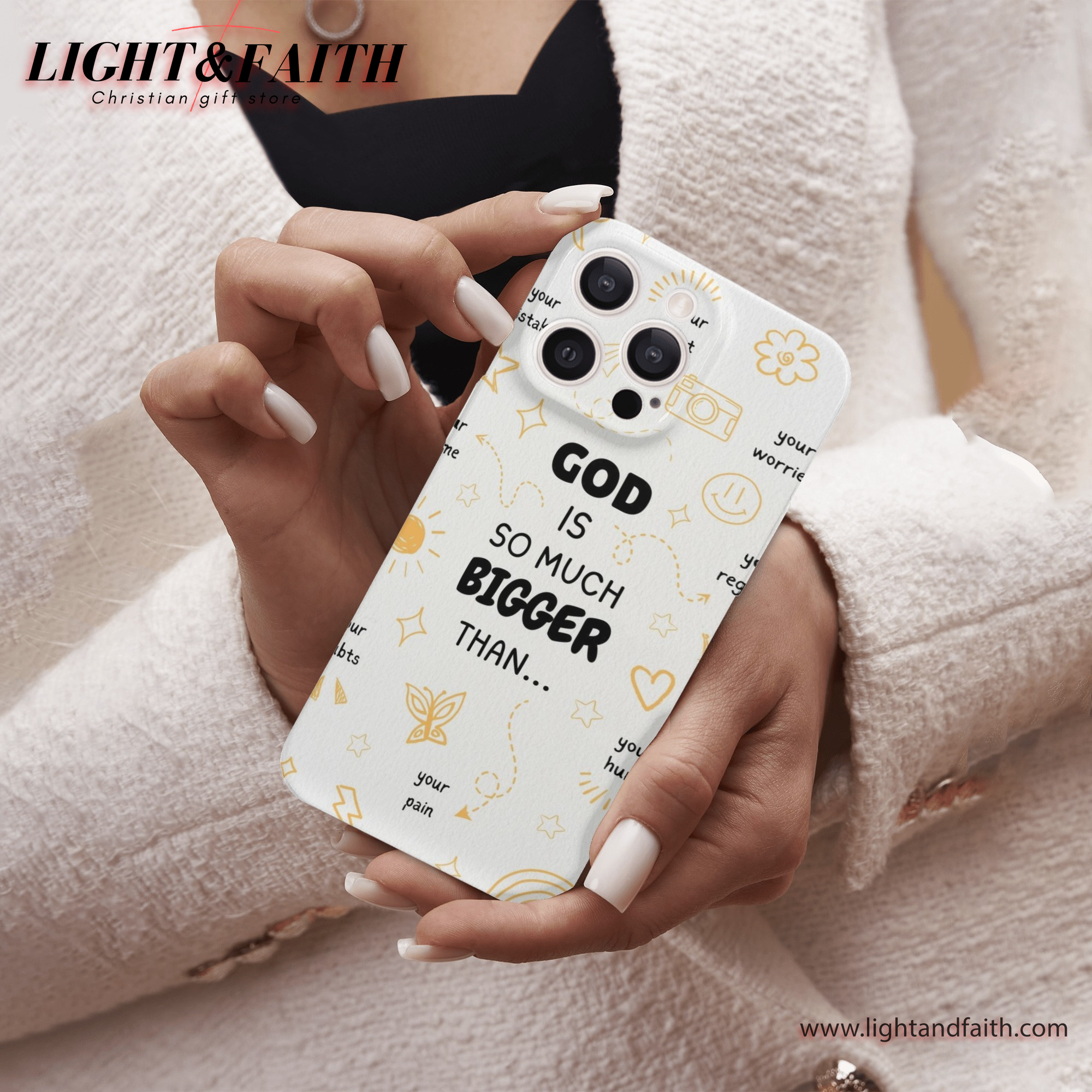 God is So Much Bigger Than Phone Case, Christian Phone Case, Bible Verse Phone Case, Religious Gift, PCLAF44